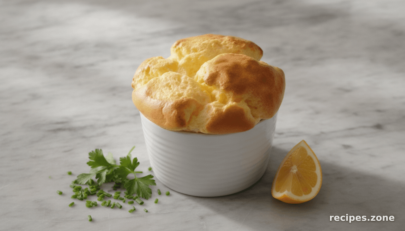 Three-cheese souffles
