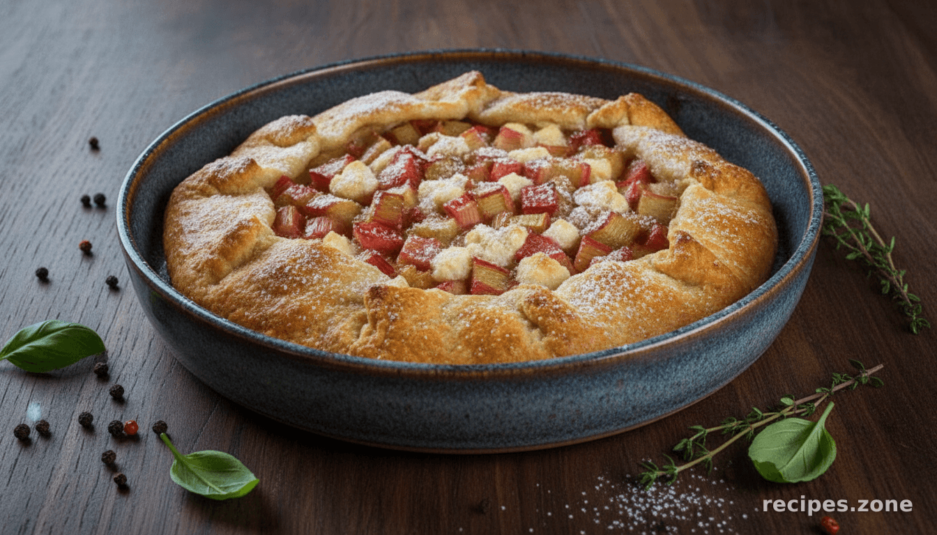 Quark and Rhubarb Pie