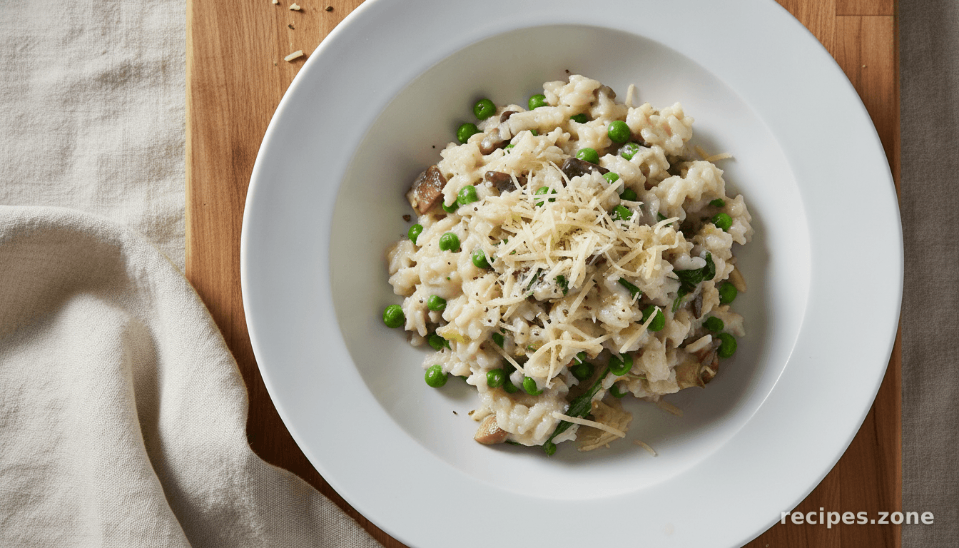 Mushroom-Pea Risotto