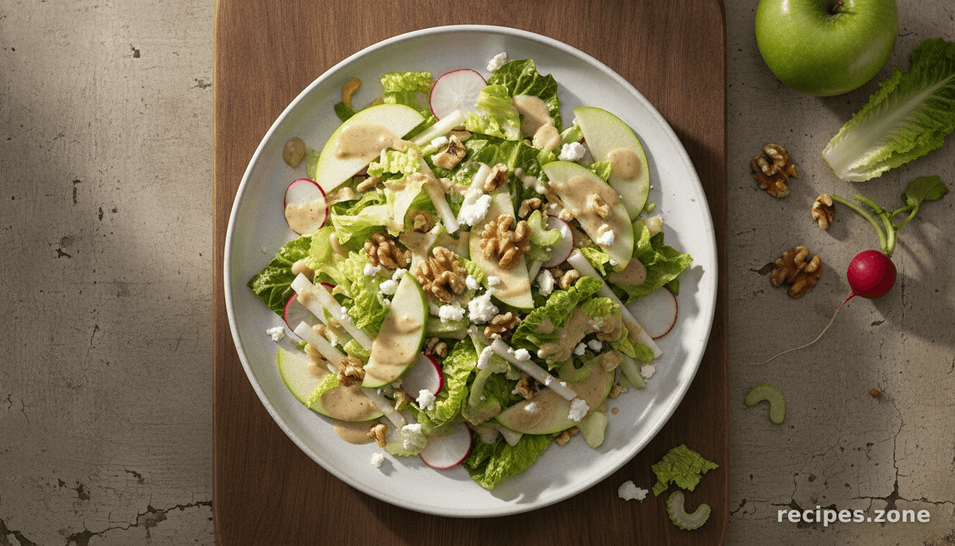 Crisp Winter Salad with Maple Gorgonzola Dressing