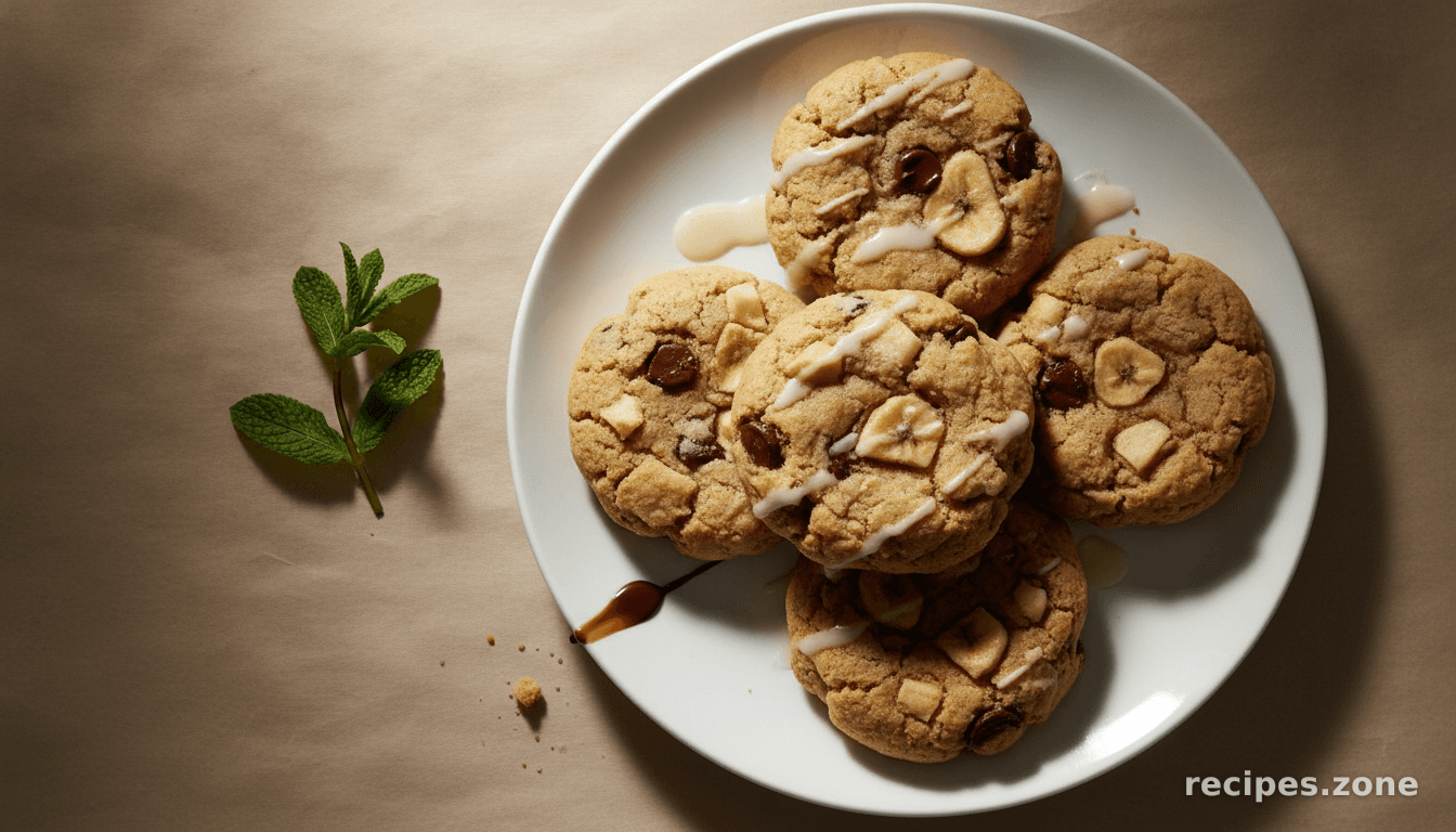 Peanut Butter Chocolate and Banana Chip Cookies