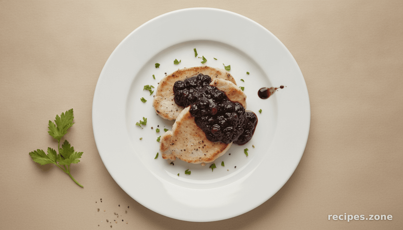 Pork with Blueberry Sauce