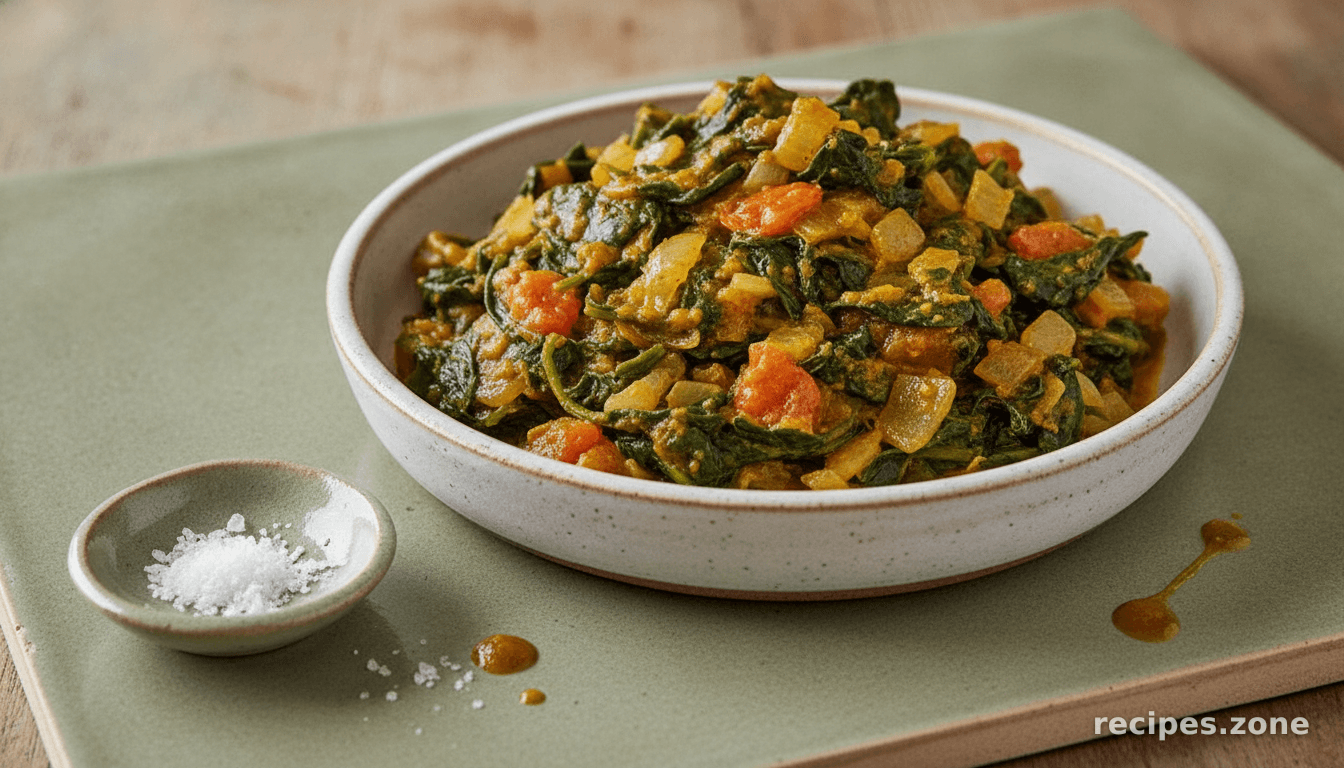 Curried Spinach from Botswana