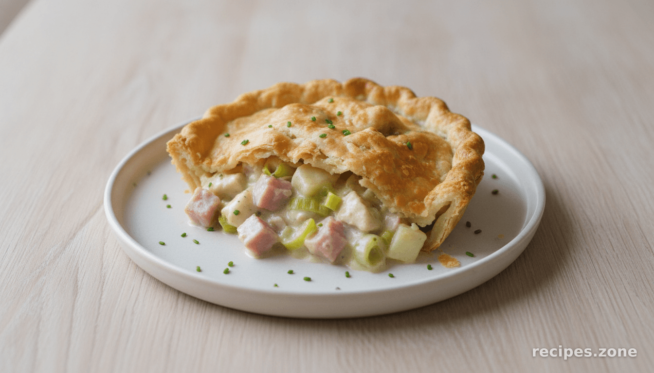 Chicken Ham and Leek Pie