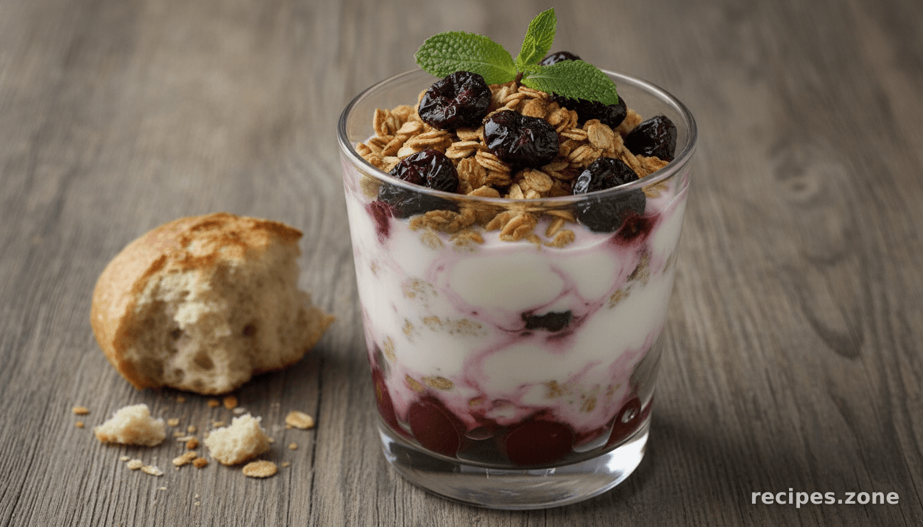 Cherries and Yogurt Parfait