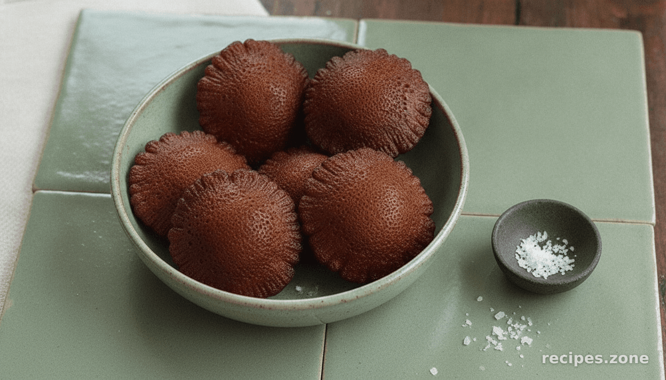 Handesh – Bangladeshi rice flour and date molasses cakes