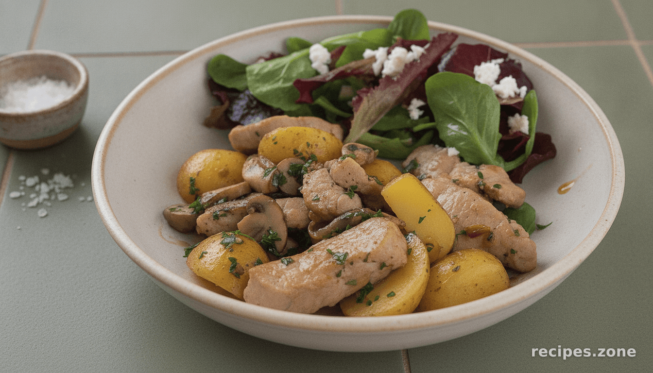 Country Pork Skillet With Potatoes and Mushrooms