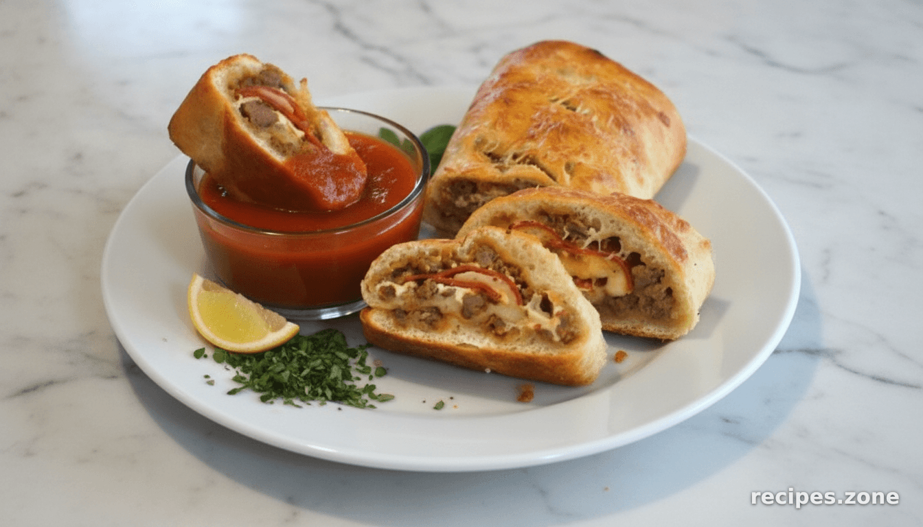 Sausage & Pepperoni Stromboli