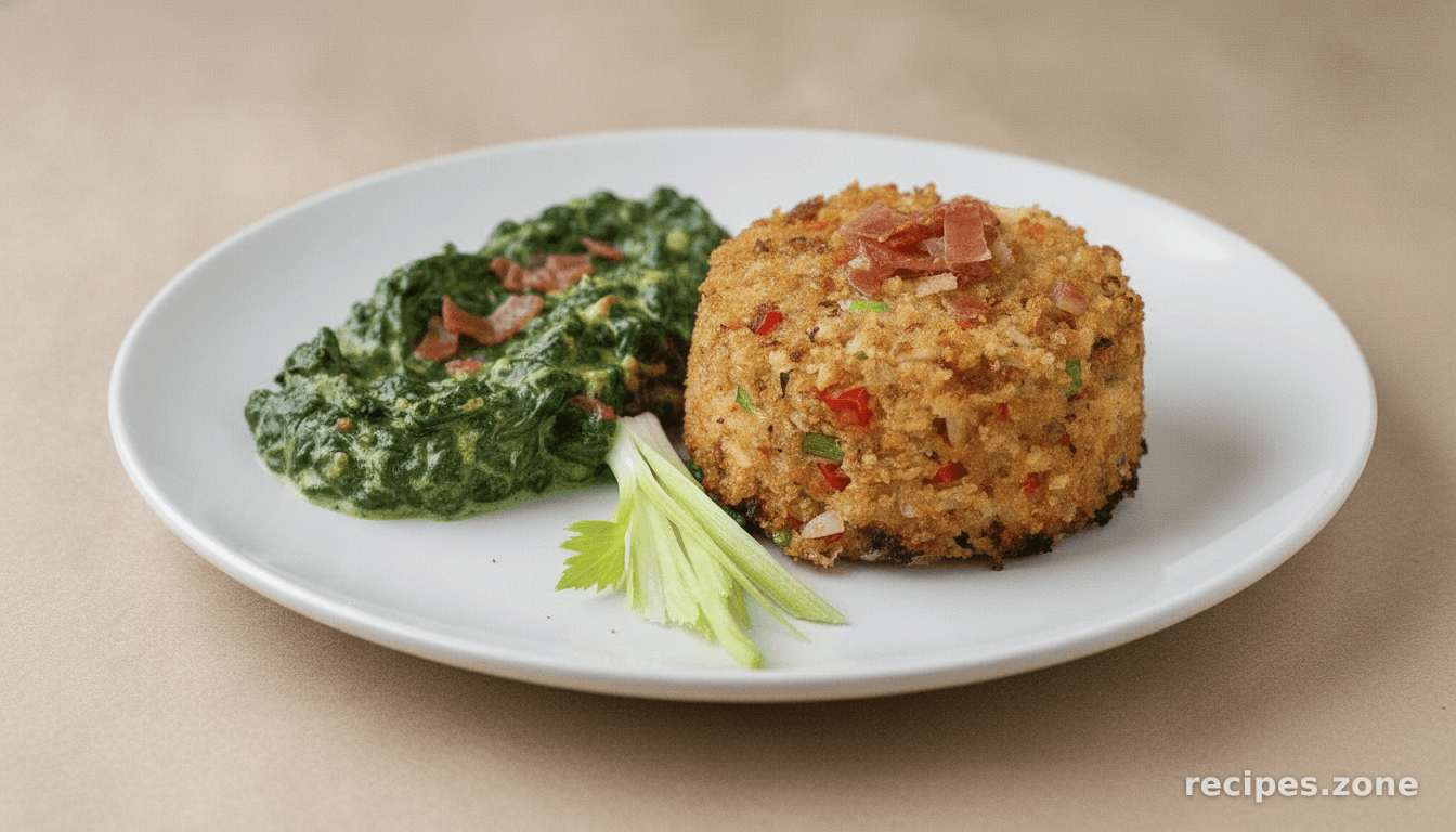Crab Cakes Rockefeller