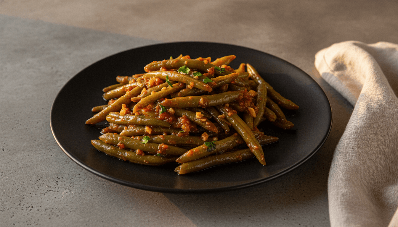 Fasoliyyeh Bi Z-Zayt (Syrian Green Beans with Olive Oil)