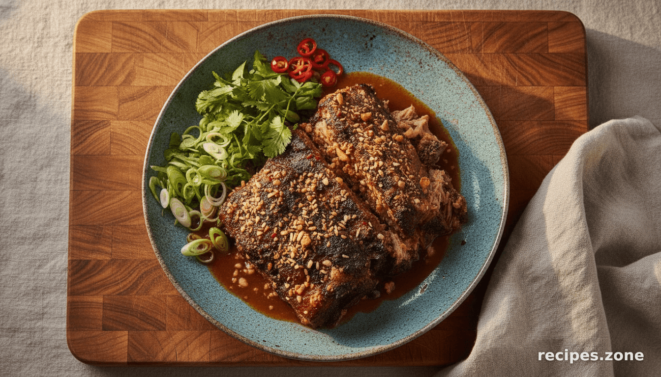 Slow-cooked, Wadadli-spiced Cubano pork belly