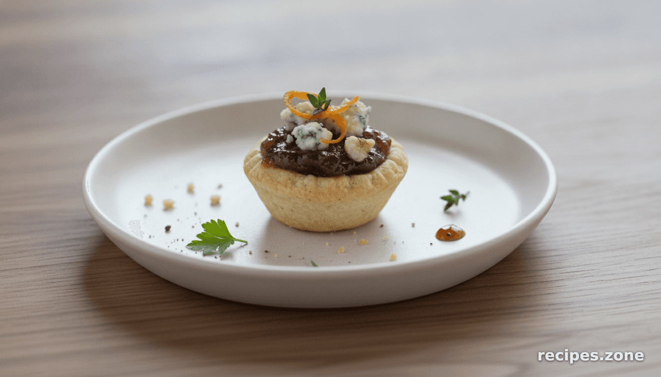 Blue Cheese Tartlets With Fig Jam and Walnuts