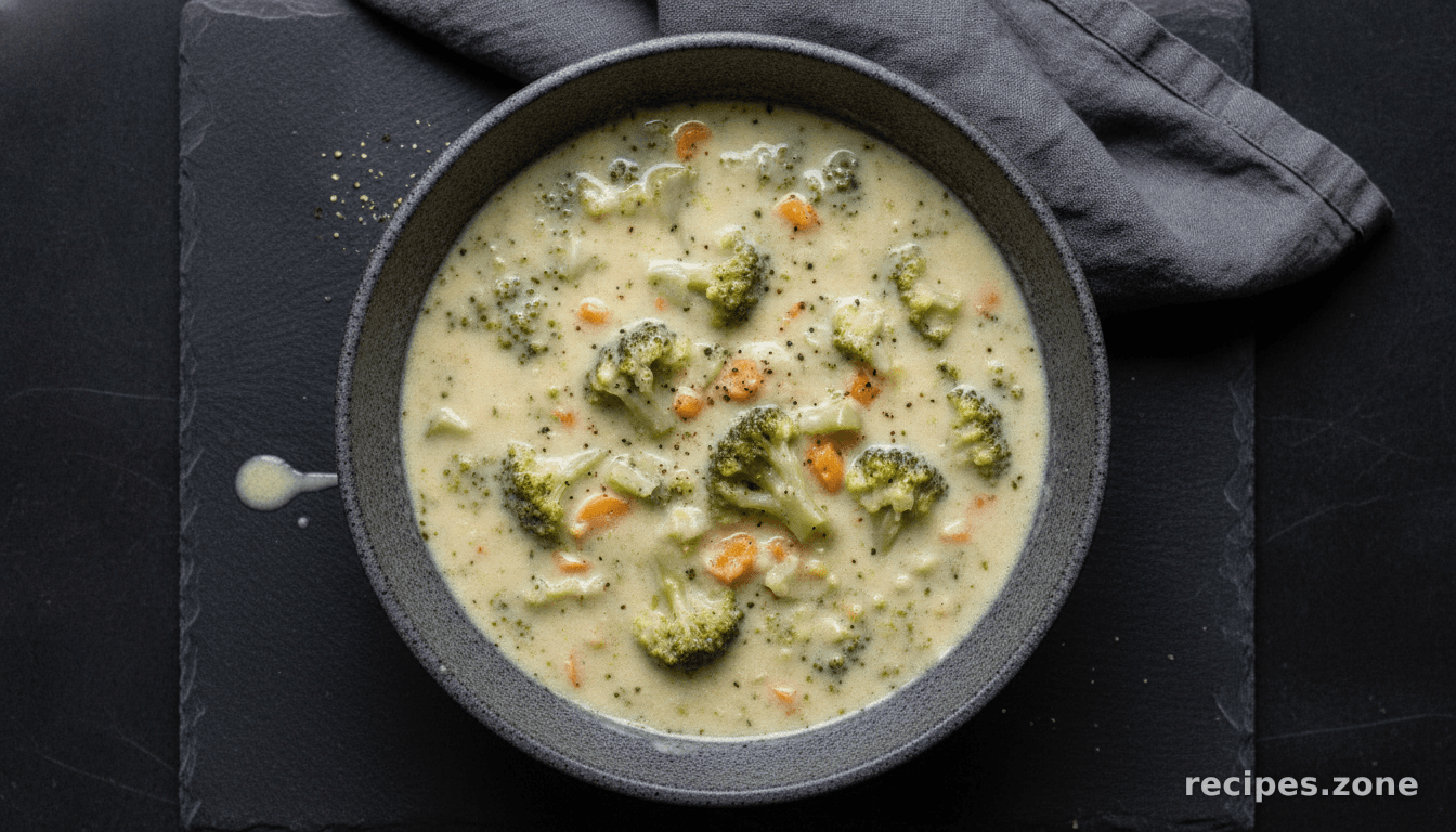 Broccoli with cheese soup