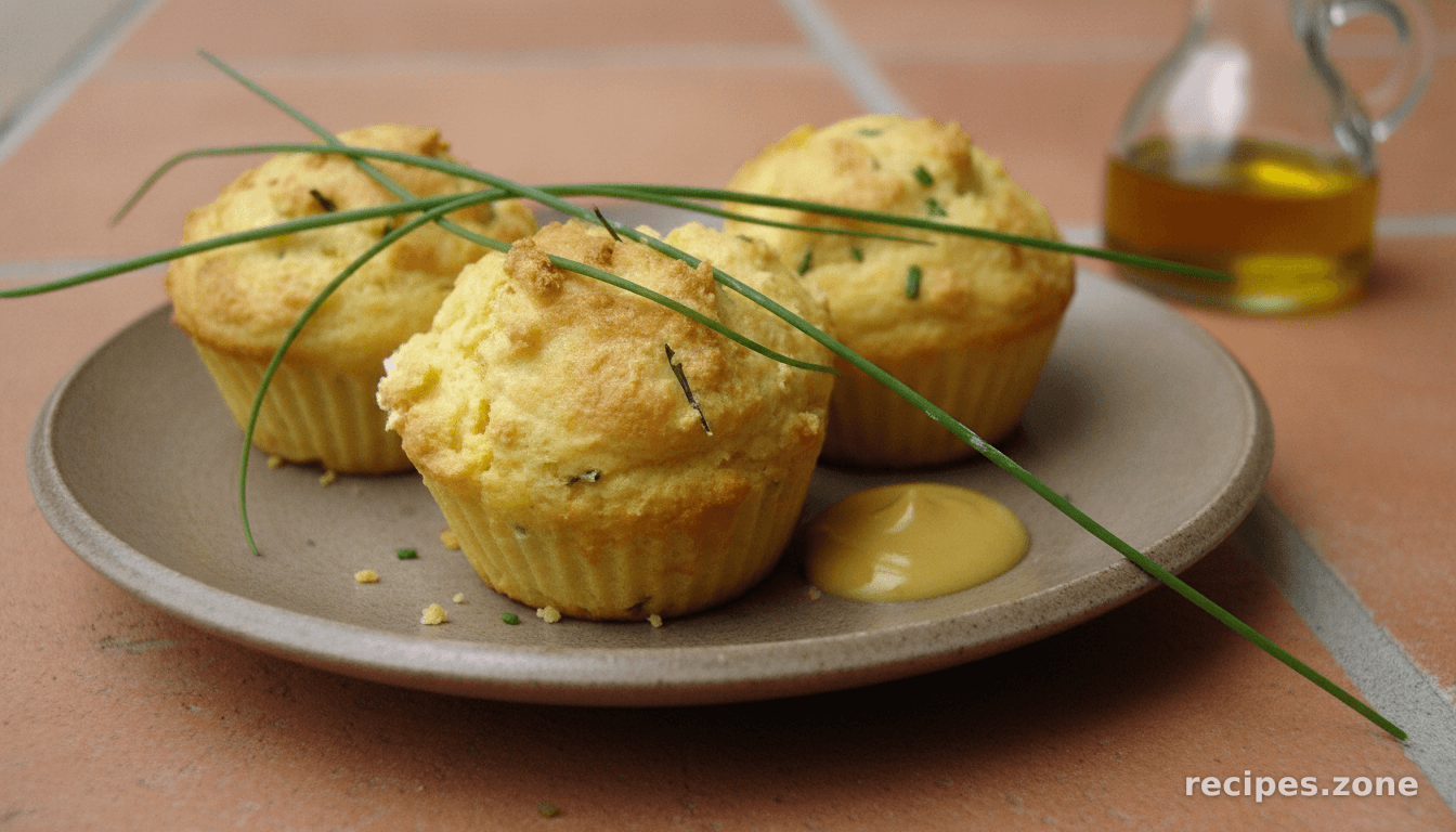 Savory corn and chives muffins