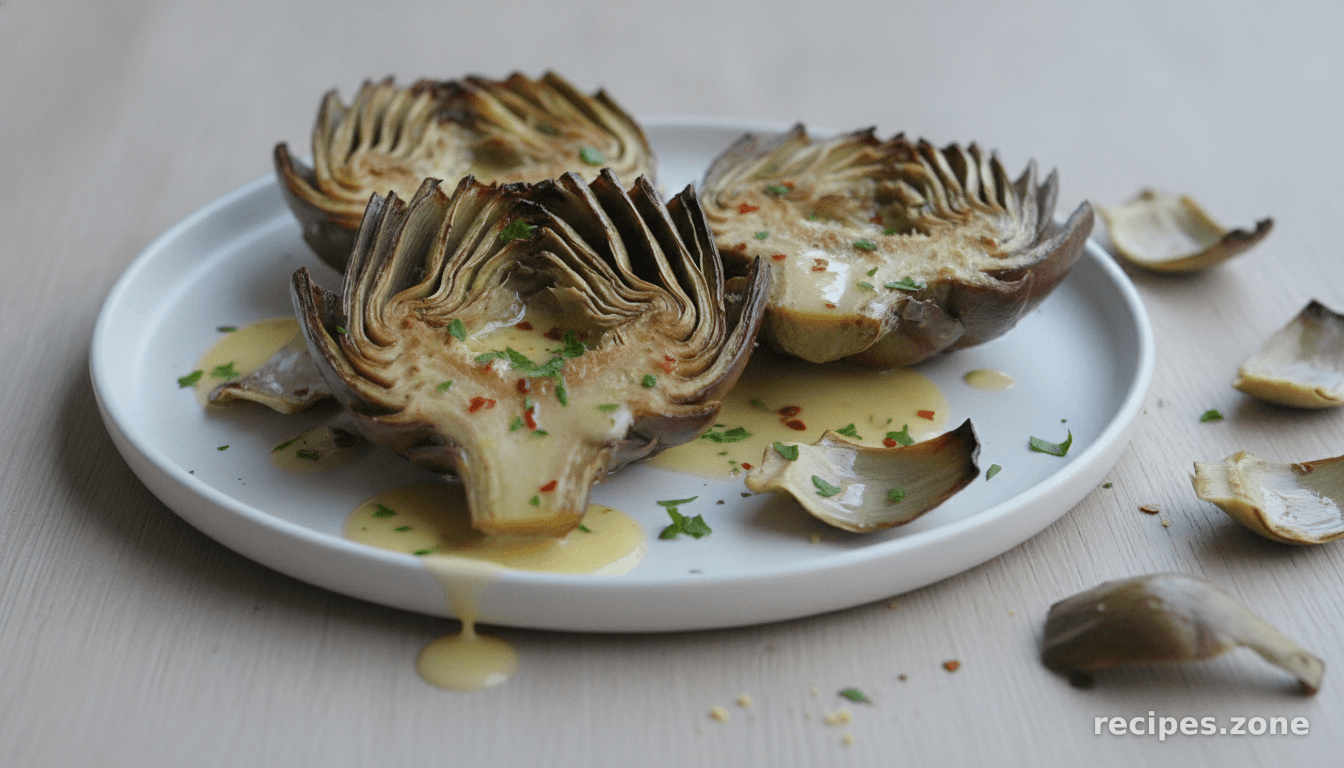 Grilled Lemon Garlic Artichokes