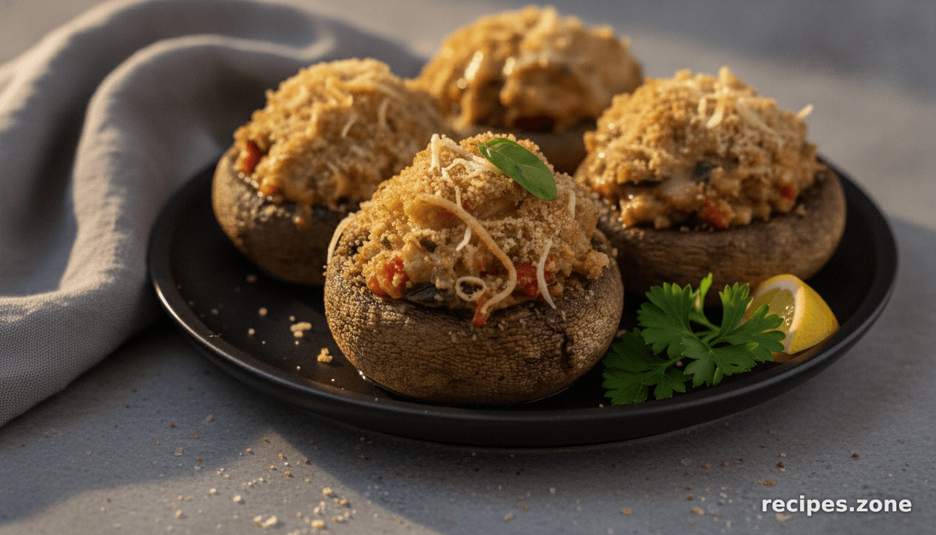 Sun Dried Tomato Stuffed Mushrooms