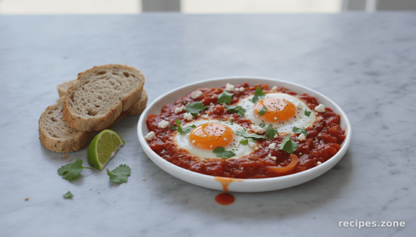 Poached eggs in tomatoes