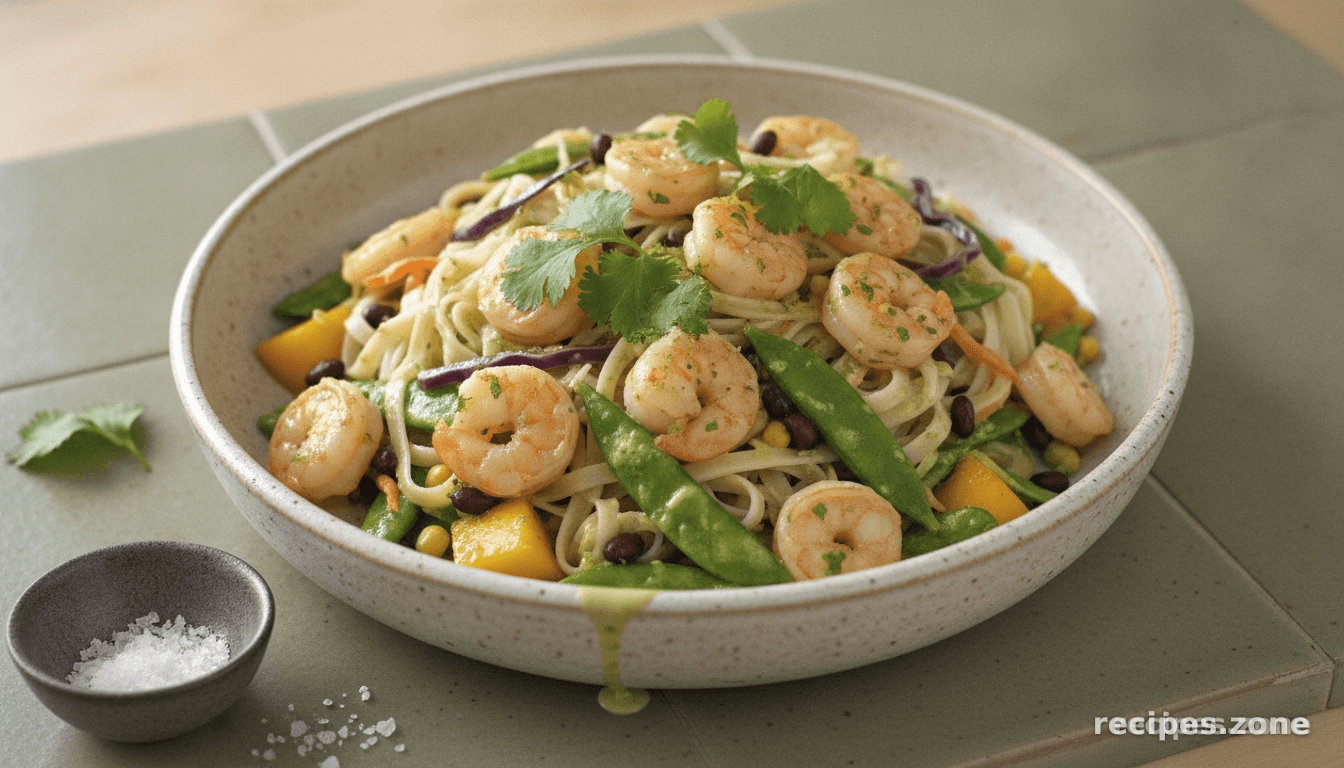 Black Bean Mango Stir Fry with Cilantro Lime Coconut Sauce