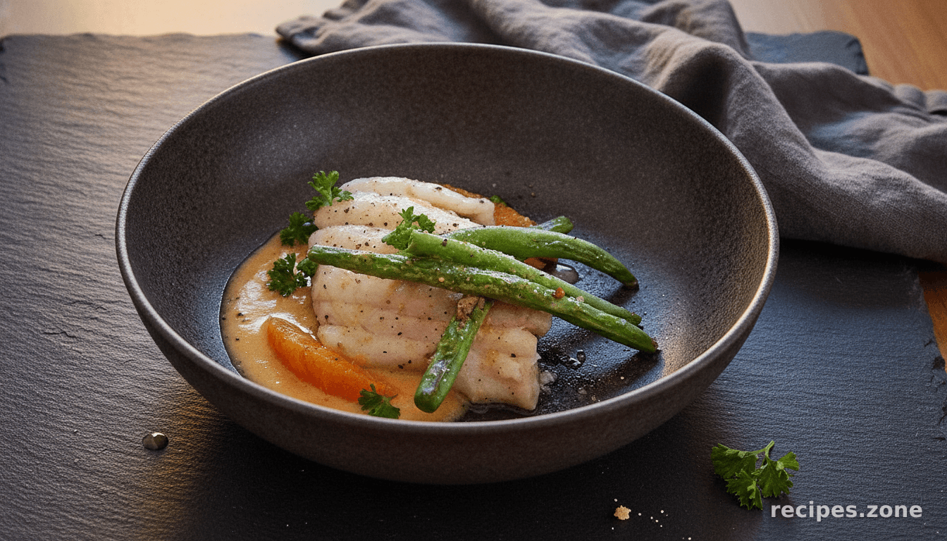Poached Sole With Blood Orange Beurre Blanc