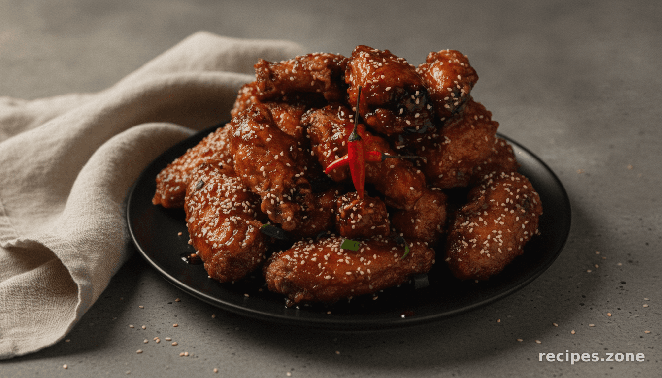 Korean Extra Crispy Fried Chicken w Sweet Spicy Glaze