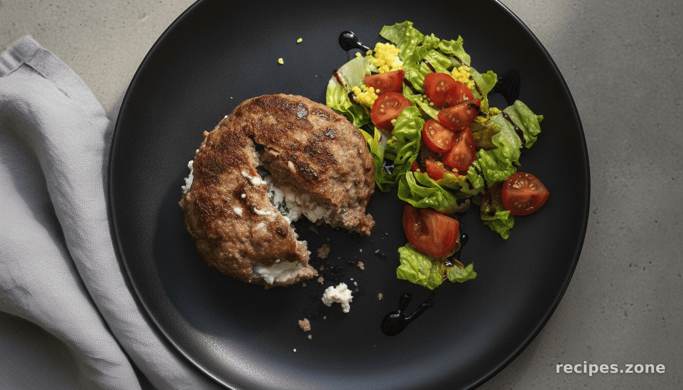 Feta Stuffed Burgers