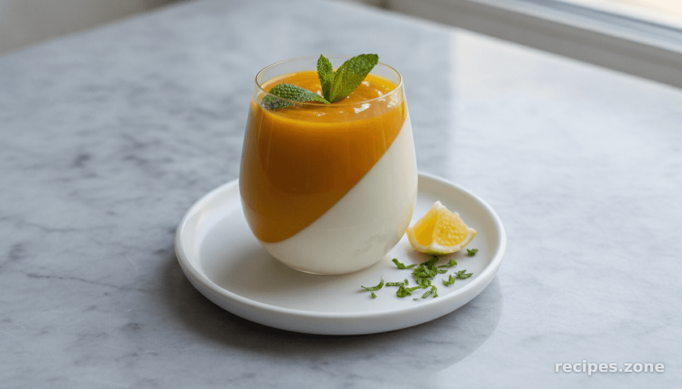 Layered mango custard