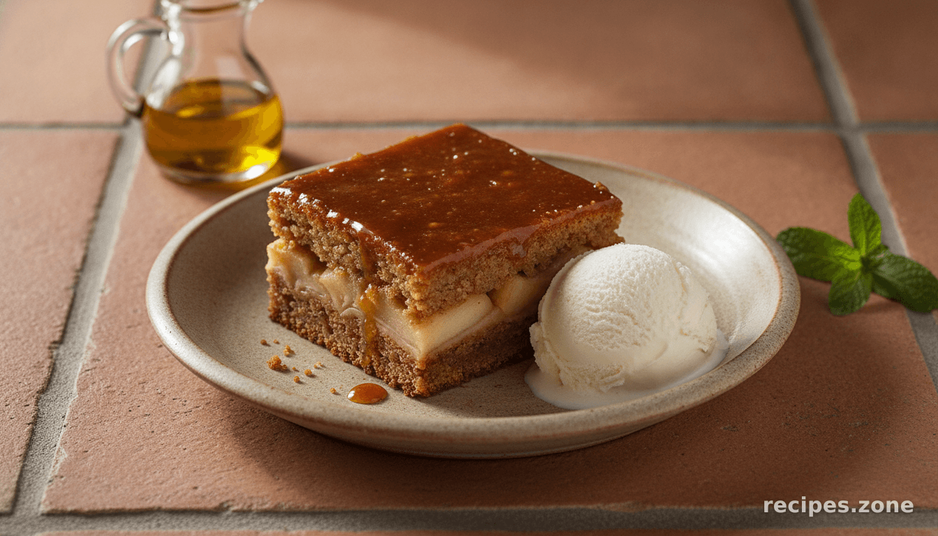 Autumn Apple Cake With Caramel Glaze