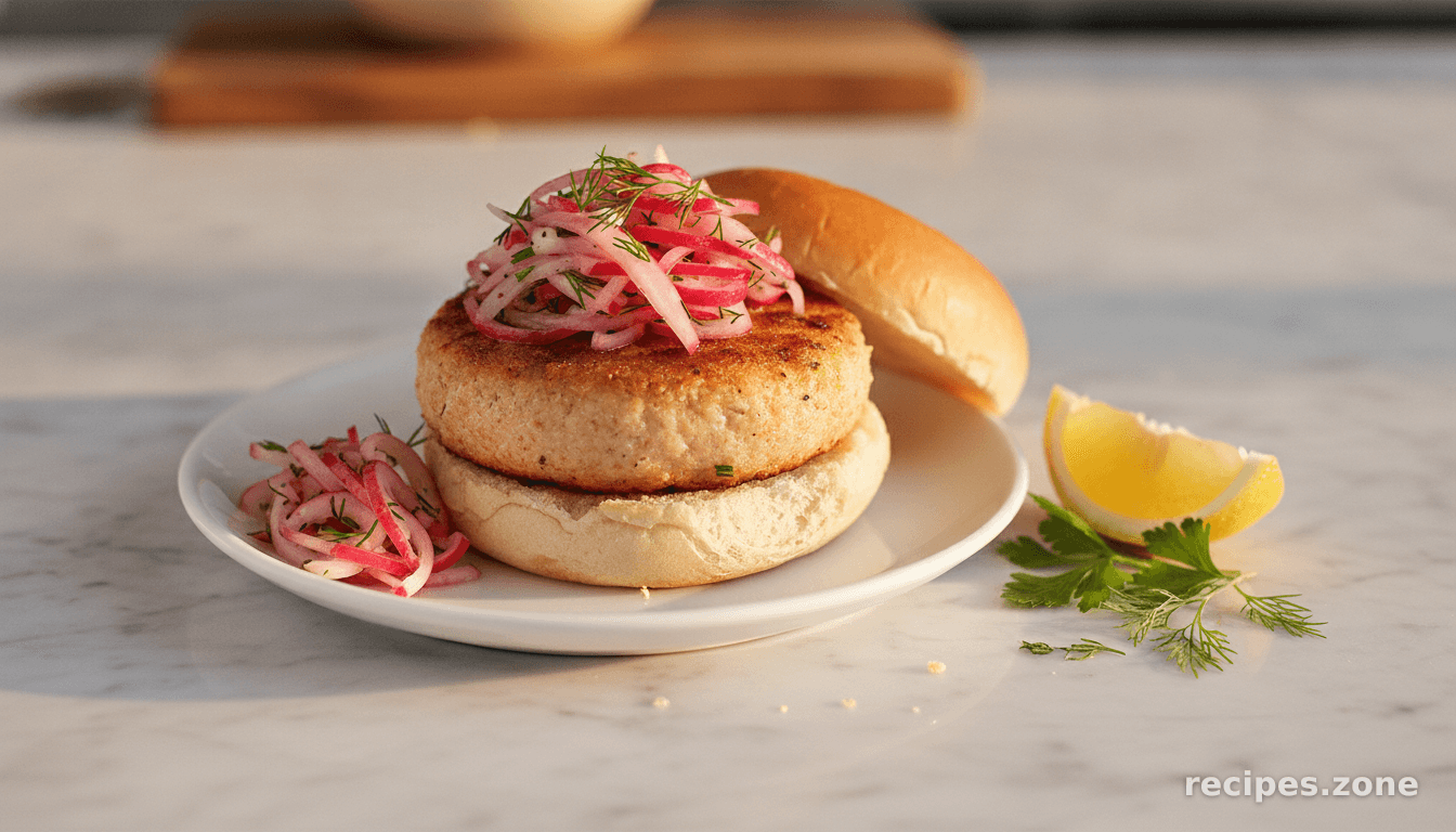 Salmon Amaranth Burgers with Radish Slaw