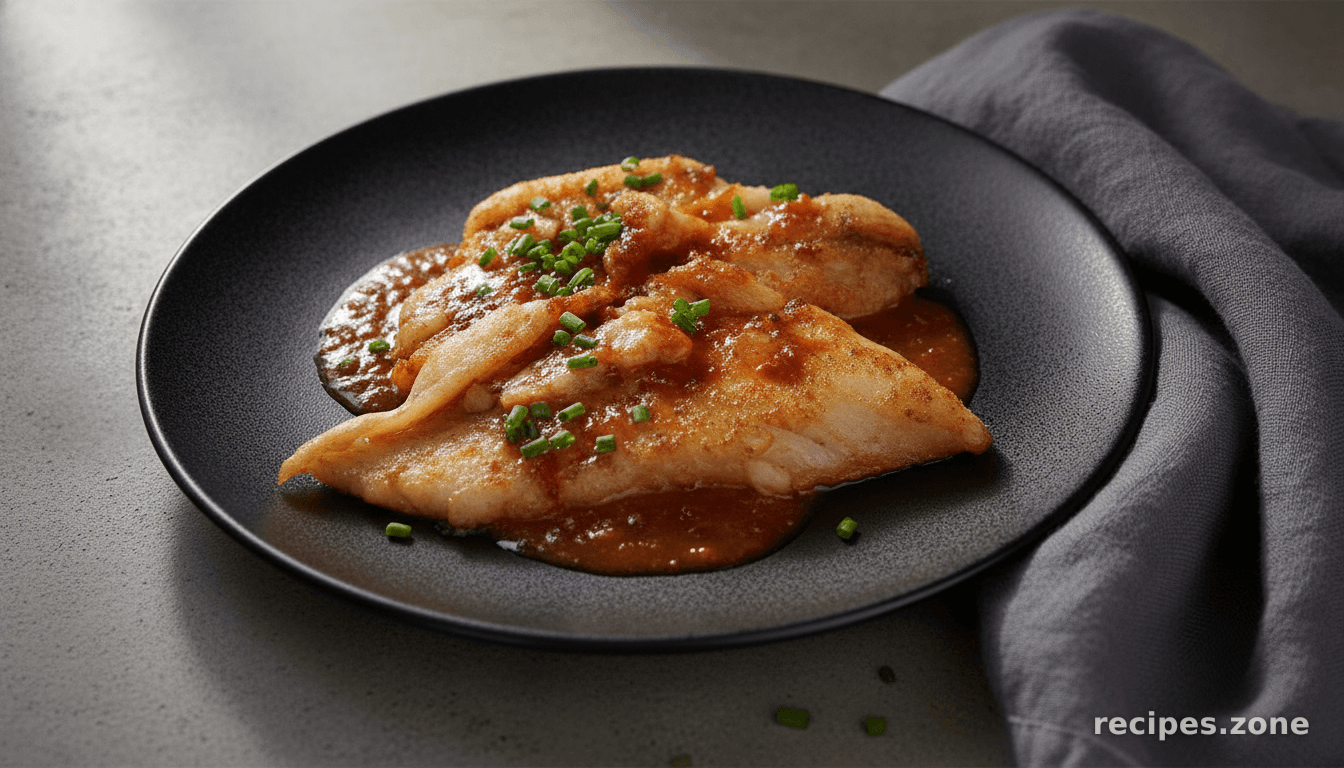 Filet Of Sole With A Brown Butter Rose Sauce
