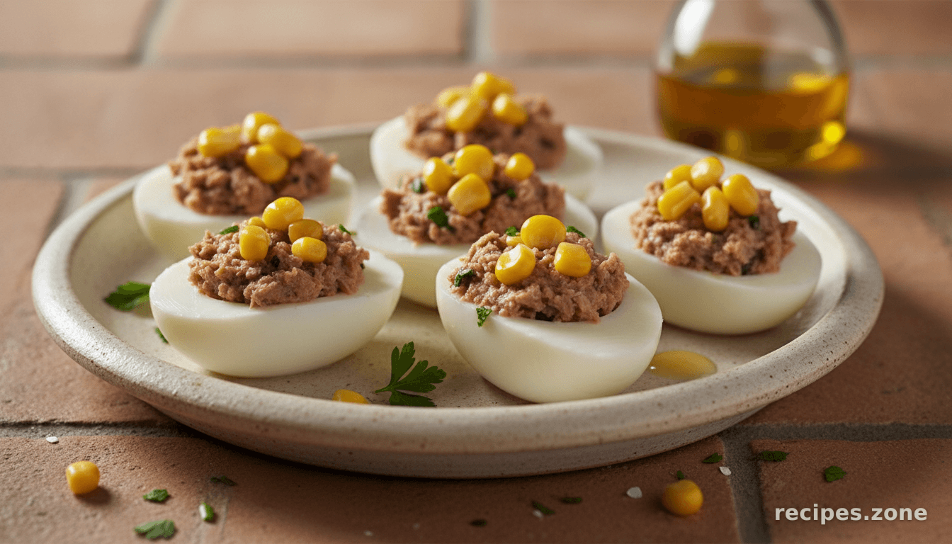 Tuna Stuffed Hard-Boiled Eggs