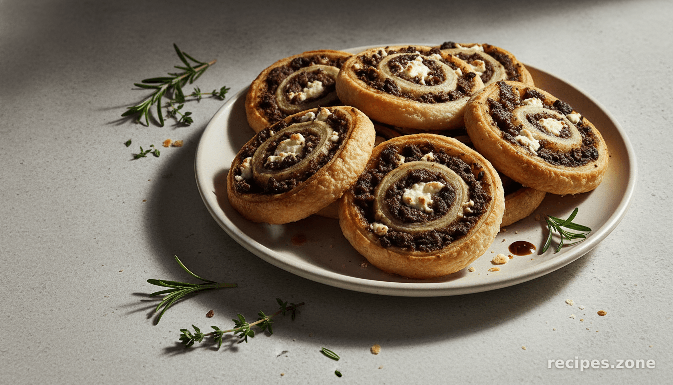Savory Olive & Goat Cheese Palmiers