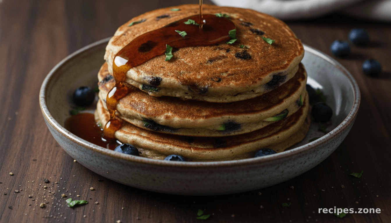 Clean Eating Blueberry Zucchini Pancakes