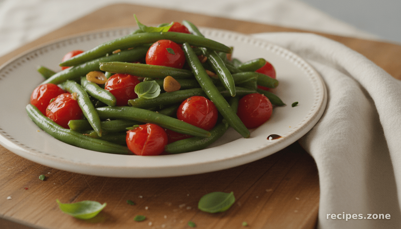 Sautéed Balsamic Green Beans With Cherry Tomatoes