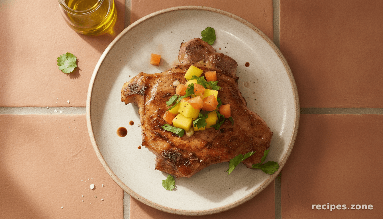 Seared Pork Chops with Mango Salsa