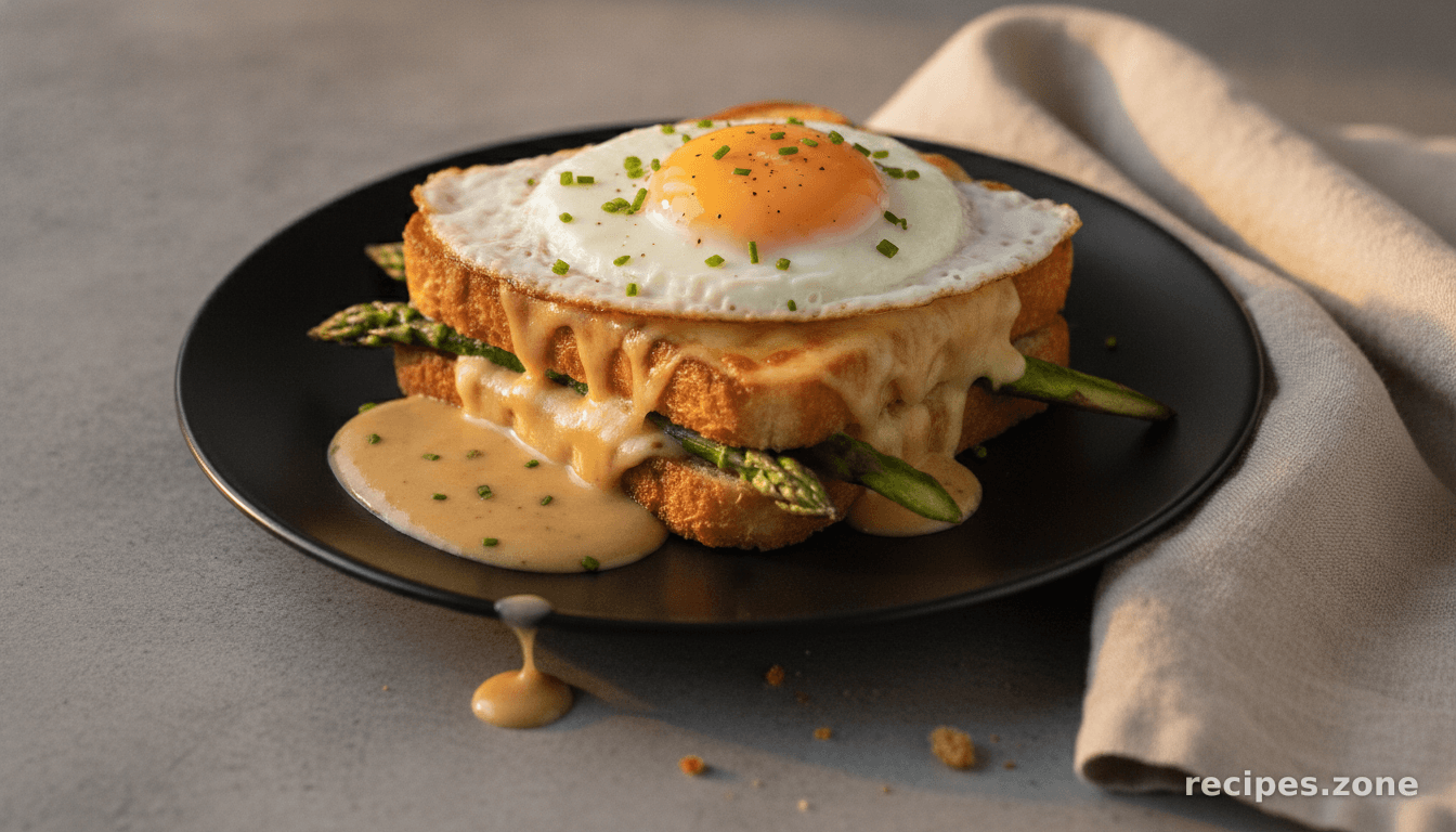 Croque-Madame with Asparagus