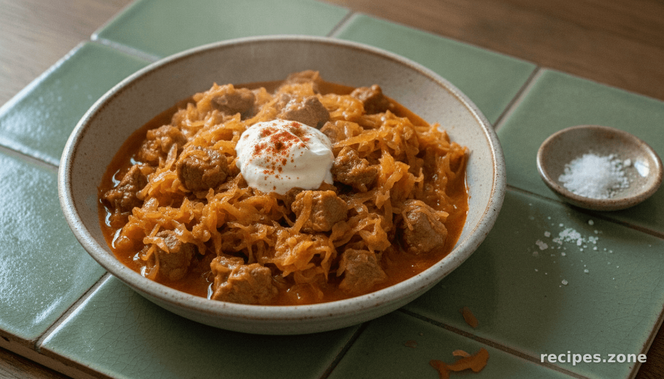Pork & sauerkraut goulash