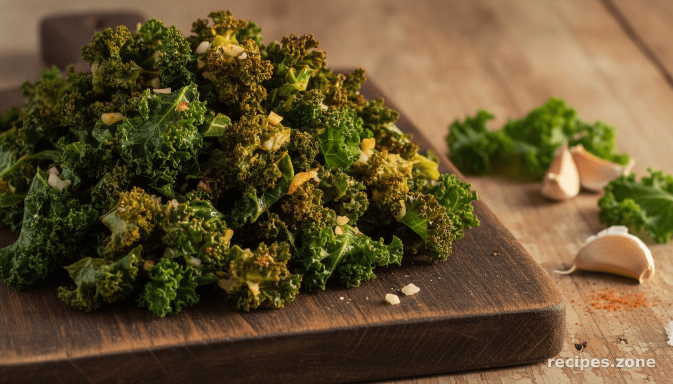 Garlicky Roasted Kale