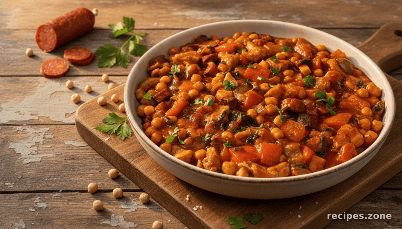 Spanish beans with chicken & chorizo
