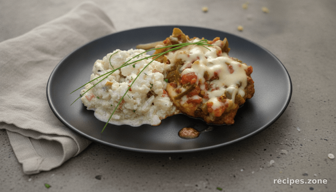 Chili chops with cauliflower salad