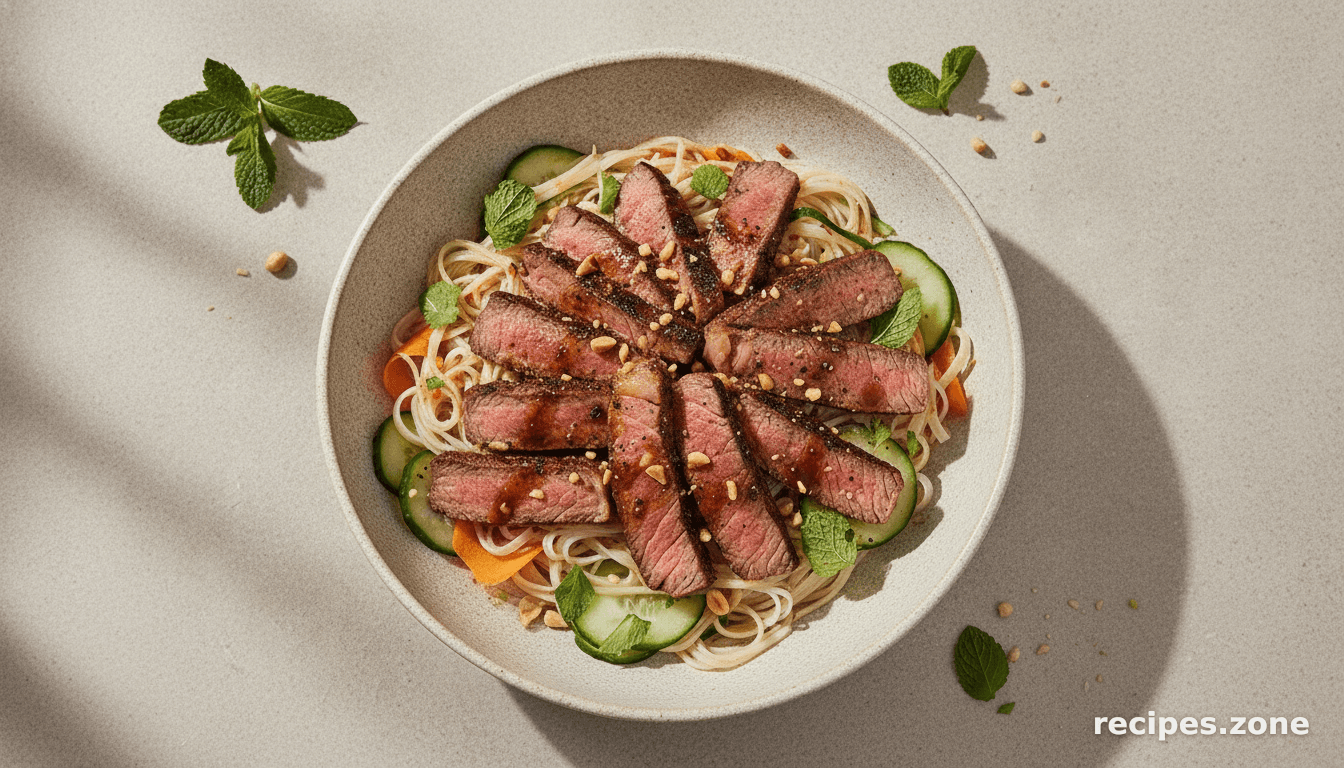 Steak & Vietnamese noodle salad