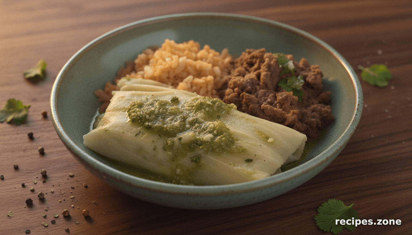 Salsa Verde Chicken Tamales