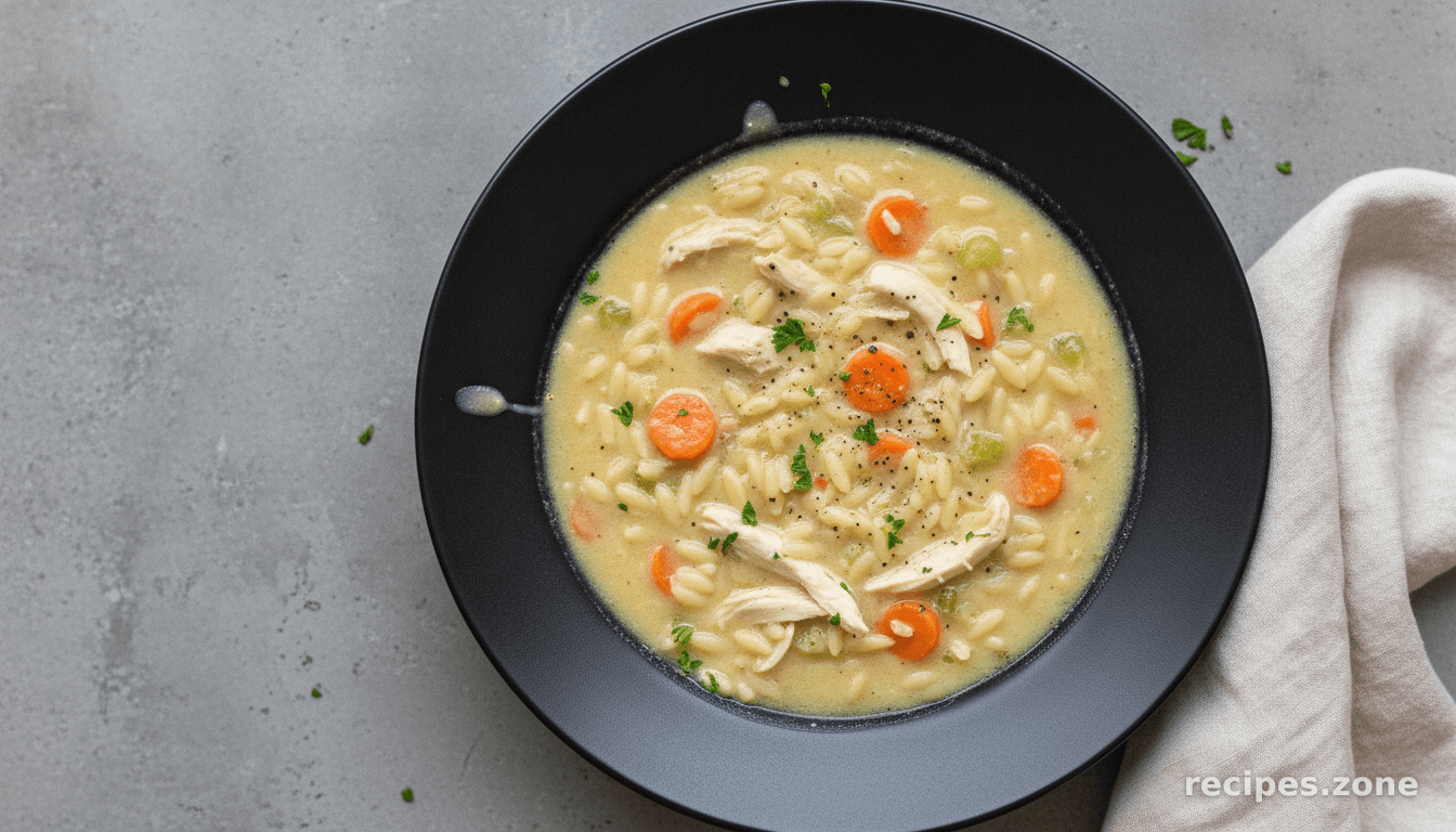 Creamy Chicken Orzo Soup