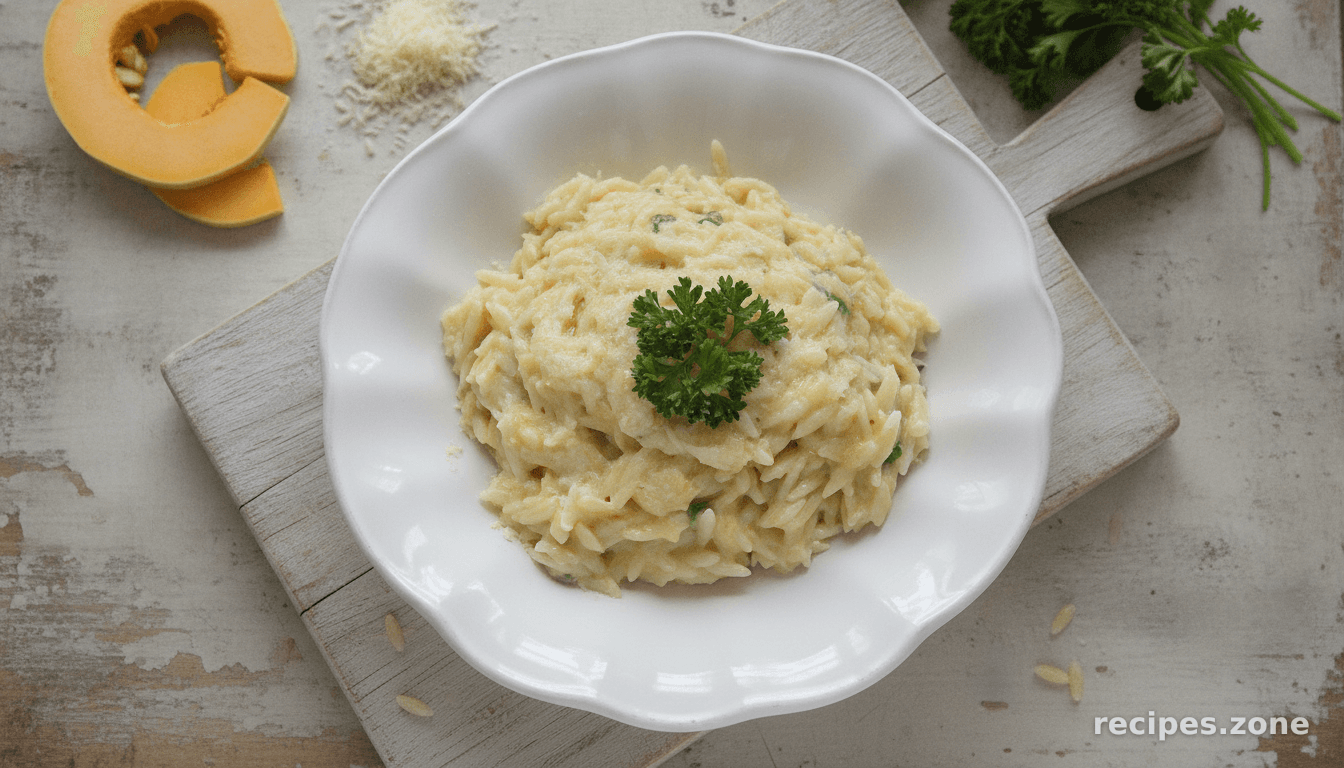Creamy Squash Orzo