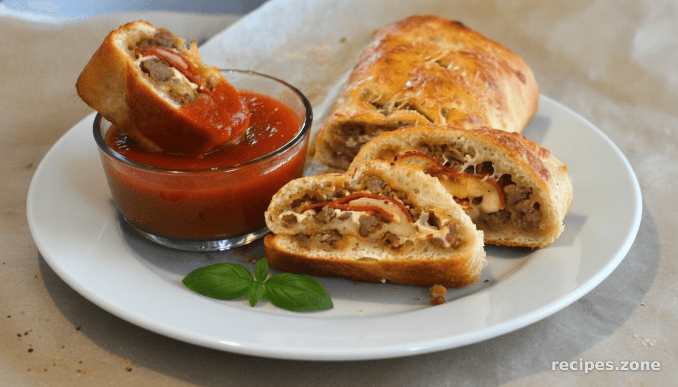Sausage & Pepperoni Stromboli