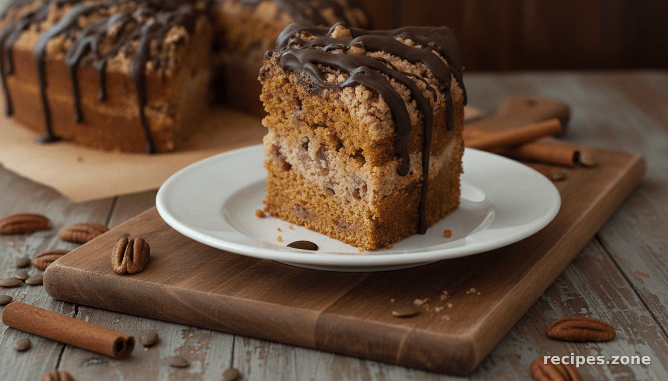Pumpkin Pecan Streusel Cake - gluten free, soy free, vegan