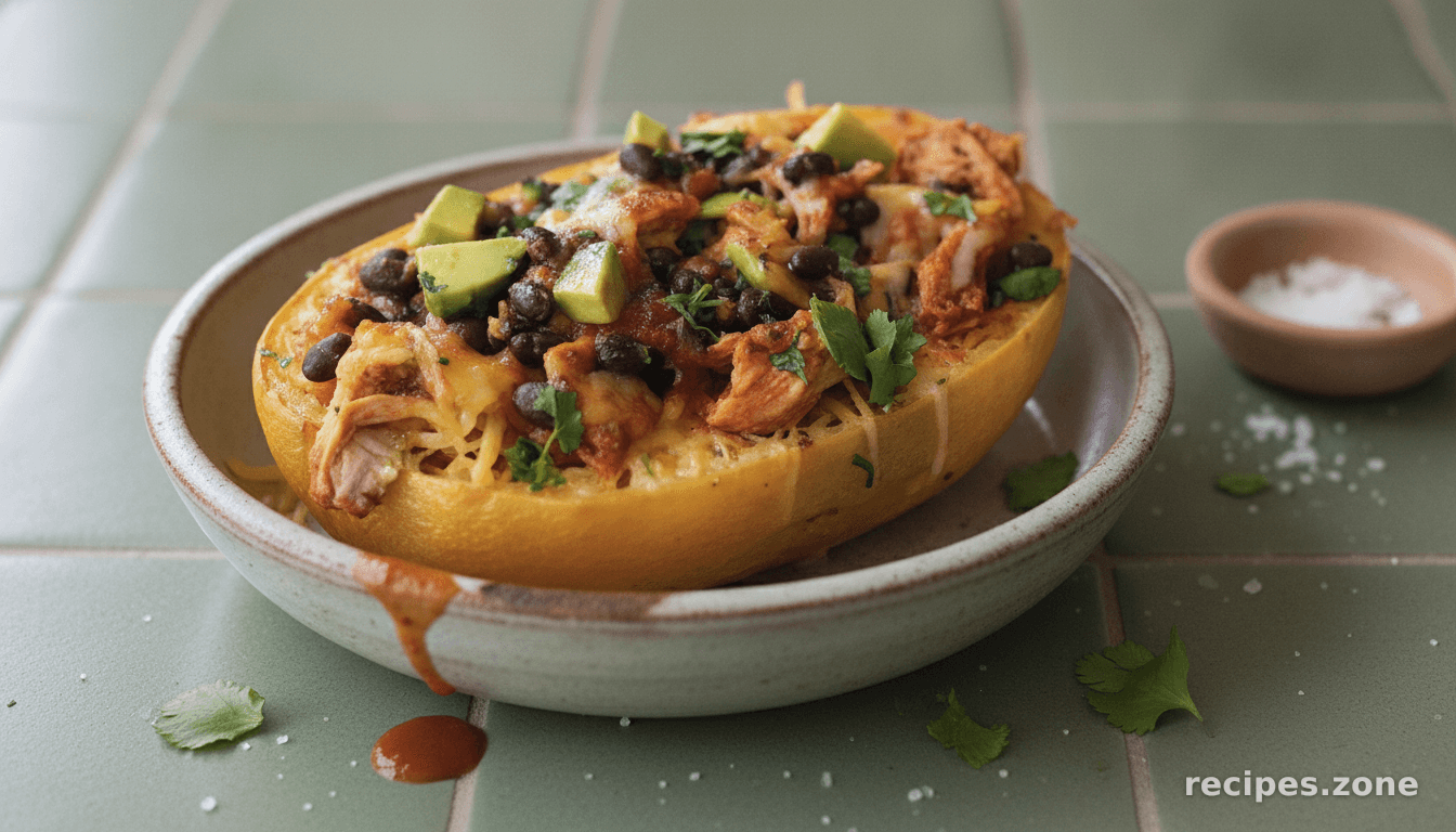 Enchilada Stuffed Spaghetti Squash