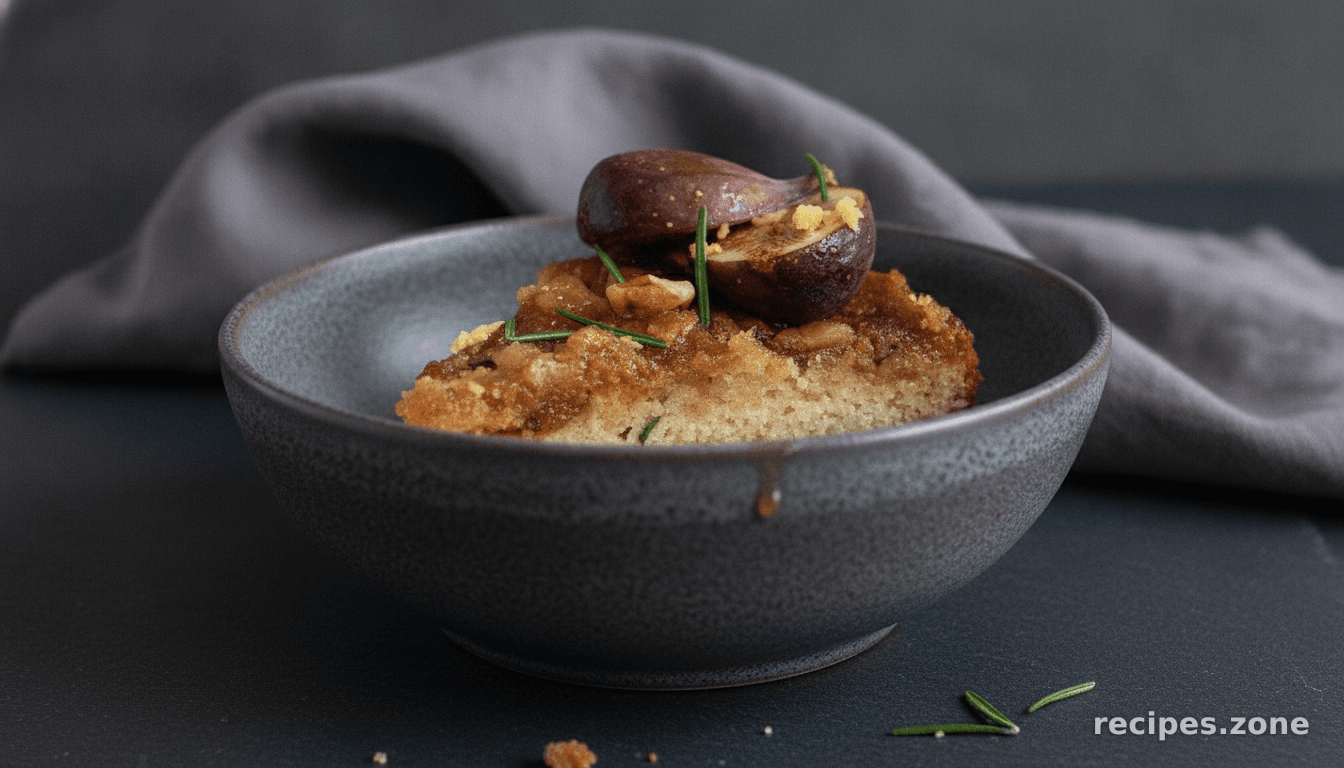 Fresh Fig, Walnut, Rosemary Upside Down Cake And A Crisp Citrusy Chardonnay