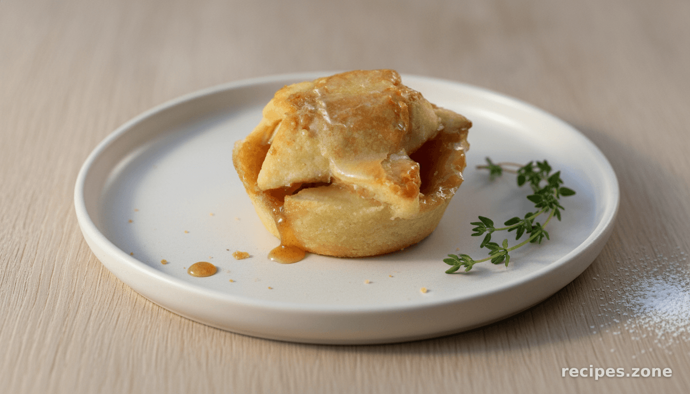 Brandy-Apple Mini Pies With Cornmeal Crust