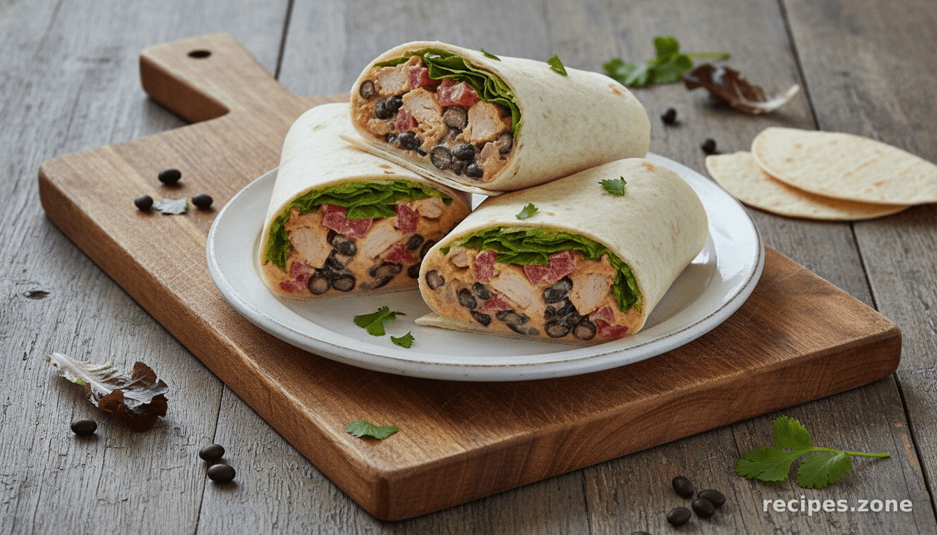 Chicken Enchilada Salad Wraps