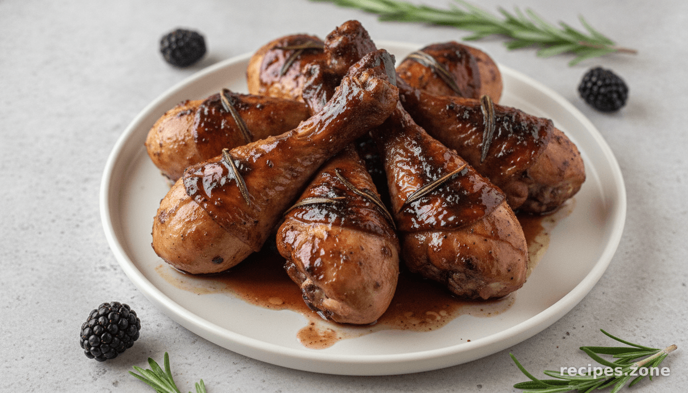 Blackberry Balsamic Drumsticks